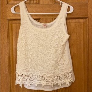 White lace tank top
